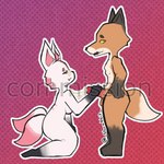 anthro bodily_fluids cum cum_on_face duo female genital_fluids handjob kneeling male male/female penile sex starabbit epic_games fortnite catalyst_(fortnite) fennix_(fortnite) canid canine fox fox_spirit mammal red_fox true_fox 1:1 distracting_watermark watermark