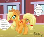 2013 anal anal_insertion anal_penetration anal_vore applejack_(mlp) babs_seed_(mlp) barn blonde_hair brown_fur cowboy_hat cub cutie_mark dialog duo english_text equine female feral freckles friendship_is_magic fur green_eyes hair hat horse insertion inside kyokimute lesbian mammal my_little_pony orange_fur penetration pony pussy standing text two_tone_hair vorarephilia vore young
Rating: Explicit
Score: -1
User: lemongrab
Date: November 21, 2013