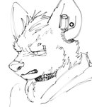 angry anthro collar cross-popping_vein ear_piercing eyebrow_piercing facial_piercing male piercing solo pu94_d1de4c arknights hypergryph studio_montagne spot_(arknights) hyena mammal spotted_hyena 2024 hi_res monochrome sketch