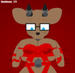 anthro audible_ejaculation big_breasts bodily_fluids bow_ribbon breast_play breasts clothed clothing cum cum_between_breasts cum_on_breasts cum_on_face cumshot cumshot_on_face disembodied_penis duo ejaculation erection eyewear female genital_fluids genitals glasses humanoid_genitalia humanoid_penis kissing male male/female nude penetration penis penis_kissing sex simple_background titfuck skullman777 scutley_(skullman_777) shelly_(skullman_777) bovid caprine goat mammal 2021 animated high_framerate short_playtime sound webm