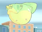 cloud helium_inflation immobile inflatable inflation parade parade_float puncture shadow sky skyscape window lazygartuz rocio_(lazygartuz) scalie unknown_species 2023 hi_res