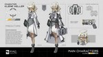 armor clothing cybernetics female humanoid_pointy_ears machine not_furry tactical_gear tactical_gloves text topwear vest strikerastra cyborg human humanoid mammal 16:9 4k absurd_res english_text hi_res widescreen