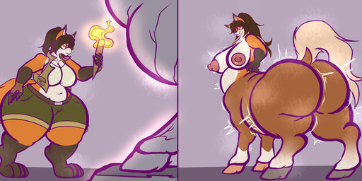 after_transformation anthro anthro_to_taur before_and_after belly big_breasts big_butt breast_expansion breasts butt clothing expansion female fur growth hair hooves horse_tail huge_breasts huge_butt magic nipples nude sculpture simple_background solo species_transformation statue tail taur_transformation thick_thighs torch transformation transformation_sequence transformation_through_magic wide_hips sralivewolfox telia_(beard_of_socrates) canid canine equid equid_taur equine equine_taur fox horse horse_taur mammal mammal_taur taur true_fox absurd_res comic hi_res