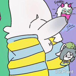 abdominal_bulge anal anal_penetration anthro balls big_penis blush bulge duo erection genitals humanoid_genitalia humanoid_penis male male/male penetration penis sex colin_slenced deltarune undertale undertale_(series) ralsei temmie_(undertale) mammal 1:1 2025 animated digital_media_(artwork)