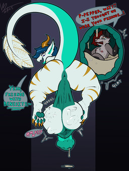 4_toes ambiguous_gender animal_genitalia animal_penis anthro anus balls betrayal big_balls big_penis bodily_fluids claws cock_vore cum dialogue equine_genitalia equine_penis feet genital_fluids genitals group horn huge_balls huge_penis hyper hyper_balls hyper_genitalia hyper_penis leaking_precum male onomatopoeia penile penis precum soles sound_effects tail tears text toes trio unwilling_prey vore ragsy mythology american_opossum dragon mammal marsupial mythological_creature mythological_scalie scalie hi_res