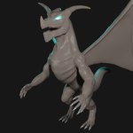 anthro male sculpt sculpture solo tail bertle mythology dragon mythological_creature mythological_scalie scalie 1:1 3d_(artwork) digital_media_(artwork) hi_res