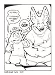 5_fingers anthro barefoot belly belly_overhang big_ears biped blush body_swap bold_text border bottomless bottomless_anthro bottomless_male bottomwear buckteeth clothed clothing clothing_lift dialogue duo ellipsis featureless_crotch feet fingers fluffy_ears front_view long_ears looking_at_another looking_down male navel nervous open_mouth overweight overweight_anthro overweight_male profanity shirt shirt_lift shirt_only shorts simple_background size_difference sparkles speech_bubble standing teeth text topwear topwear_only underlined_text weight_difference white_background white_border thezestiestbone inktober cake_(thezestiestbone) swirl_(thezestiestbone) canid canine canis cottontail_rabbit domestic_dog herding_dog lagomorph leporid mammal pastoral_dog rabbit welsh_corgi 2024 black_and_white dated english_text hi_res monochrome pen_(artwork) traditional_media_(artwork)