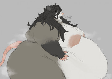 anthro belly big_belly big_breasts breasts female huge_belly morbidly_obese morbidly_obese_female musk obese obese_female overweight overweight_female solo thick_thighs wide_hips thiccomode beatrix_(thiccomode) american_opossum mammal marsupial hi_res