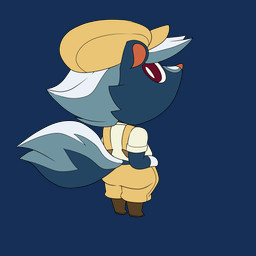 anthro big_butt blue_body blue_fur boots bottomwear bottomwear_down butt chibi clothed clothing footwear fur hat headgear headwear looking_back male mooning mouthless no_genitals pants pants_down partially_clothed presenting presenting_hindquarters pulling_down_pants raised_tail red_eyes shaking_butt shirt shoes simple_background solo suspenders tail taunting teasing topwear transparent_background white_body white_fur yellow_bottomwear yellow_clothing yellow_hat yellow_headwear yellow_pants yellow_shirt yellow_topwear nightdazed animal_crossing nintendo kicks_(animal_crossing) mammal mephitid skunk 1:1 2025 2d_animation alpha_channel animated digital_media_(artwork) frame_by_frame hi_res loop short_playtime