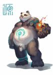 anthro balls belly black_body black_fur fire flaccid foreskin fur genitals humanoid_genitalia humanoid_hands humanoid_penis male moobs overweight overweight_anthro overweight_male penis simple_background solo white_background white_body white_fur beefnoodles ramenbeny bear giant_panda mammal 2015 absurd_res hi_res