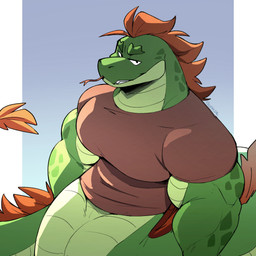 anthro apode bottomless bottomless_anthro bottomless_male clothed clothing forked_tongue legless male muscular muscular_anthro muscular_male serpentine tongue tongue_out racesolar sol_(racesolar) draconcopode naga reptile scalie snake 1:1 2025 hi_res