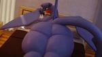 ambiguous_gender anthro bed big_butt blue_body blue_scales butt butt_squish disembodied_hand duo furniture huge_butt huge_thighs looking_at_viewer looking_back looking_back_at_viewer lying nude pokemorph scales shaking_butt sharp_teeth smile solo_focus squish tail teeth thick_thighs yellow_eyes zenith741 nintendo pokemon garchomp generation_4_pokemon pokemon_(species) 16:9 2023 3d_(artwork) 3d_animation animated digital_media_(artwork) long_playtime no_sound webm widescreen