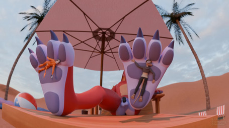3_toes 4_toes 5_fingers anthro ball barefoot beach beach_ball beverage black_body black_clothing blonde_hair brown_body chair claws clothed clothing desert duo extreme_size_difference feet female fingers foot_fetish foot_focus foot_lick foot_play fur furniture group hair inflatable larger_anthro larger_male licking lying macro male male/female male/male male_anthro micro nude orange_body orange_fur outside palm_tree parasol pawpads paws plant purple_body red_body red_fur sand seaside sitting size_difference sky smaller_male soles tail toe_claws toes tongue topwear tree trio umbrella white_body cirez_(artist) mythology deviltod canid canine canis dragon fox lagomorph leporid mammal mythological_creature mythological_scalie rabbit reptile scalie snake 3d_(artwork) animated digital_media_(artwork) hi_res short_playtime sound webm widescreen