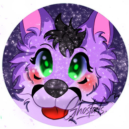 black_hair female green_eyes hair looking_at_viewer purple_body snow solo tongue tongue_out ghostarts selestia canid canine fox mammal 1:1