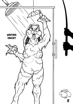 anthro bathing big_breasts big_butt breasts butt carrot carrot_on_stick claws dessert duo eating eating_food enjoying enjoyment feeding feeding_another feeding_partner female female_anthro food genitals growth holding_food holding_object male male/female male_anthro mostly_offscreen_male nipples overweight overweight_anthro overweight_female plant shower showering simple_background tongue vegetable vulva weight_gain wet wet_body white_background haseth disney zootopia judy_hopps nick_wilde canid canine european_rabbit fox lagomorph leporid mammal oryctolagus rabbit red_fox true_fox absurd_res greyscale hi_res monochrome sketch sketch_page