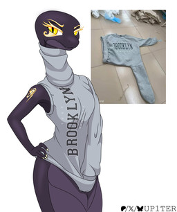anthro apode black_body clothing female golden_markings hand_on_hip humanoid_hands legless looking_at_viewer serpentine shirt simple_background solo sweatshirt sweatshirt_only text text_on_clothing text_on_shirt text_on_topwear topwear white_background yellow_eyes up1ter brooklyn_sweater draconcopode naga reptile scalie snake 2025 digital_drawing_(artwork) digital_media_(artwork) english_description english_text hi_res