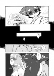 anus dialogue duo fade_panel male male/male separation_(layout) text three_frame_image harusuke canid canine fox mammal comic greyscale japanese_text monochrome translation_request