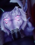 ambiguous_focus ambiguous_gender blowjob_face fellatio first_person_view gangbang genitals glowing glowing_eyes group group_sex hair holding_head legatus looking_at_viewer male male/ambiguous male_human male_on_humanoid male_pov multi_eye multi_genitalia multi_penis not_furry oral penile penis pink_sclera pov_blowjob purple_body purple_skin sex solo_focus sucking threesome trio white_hair nytrodioxide alien alien_humanoid human humanoid mammal