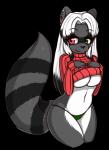 black_fur black_nose breasts fur grey_fur heterochromia mammal panties raccoon smile sweater under_boob underwear white_fur wide_hips zyira
Rating: Safe
Score: 10
User: xXK1T5UN3Xx
Date: April 21, 2014