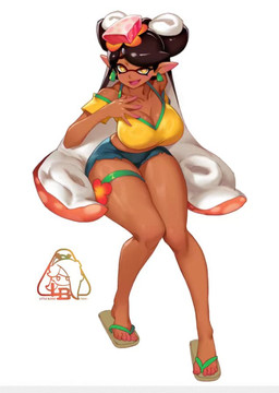 big_breasts bottomwear breasts clothing collarbone cosplay crop_top denim denim_bottomwear denim_clothing denim_shorts ear_piercing eyebrows eyelashes feet female flip_flops footwear humanoid_pointy_ears legband piercing pointy_ears sandals shirt shoes shorts solo thick_thighs thighband topwear wide_hips little1234blood brazilian_miku nintendo splatoon callie_(splatoon) animal_humanoid aquatic cephalopod humanoid inkling mollusk mollusk_humanoid 2025
