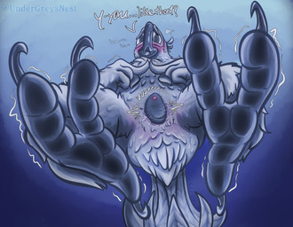 animal_genitalia anthro avian_butt avian_feet beak blue_background blush bodily_fluids buttplug buttplug_in_cloaca buttplug_insertion buttplug_vibrator claws cloaca cloacal cloacal_penetration cloacal_plug dialogue feathers feet fingertips_touching first_person_view foot_fetish genital_fluids genitals heart_symbol leaking_cloaca leaking_precum looking_at_viewer lying male on_back penetration plug_(sex_toy) plug_insertion precum sex_toy sex_toy_in_cloaca sex_toy_insertion shaking shy simple_background solo tail tail_feathers talons toe_claws toes unsure vibrator vibrator_in_cloaca winged_arms wings y-dactyl undergreysnest blue_sky_studios rio_(series) blu_(rio) avian bird macaw neotropical_parrot parrot spix's_macaw true_parrot 2026 dated greyscale hi_res monochrome signature watermark