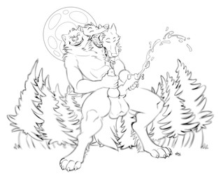 2_penises 3_heads 4_balls animal_genitalia animal_penis anthro balls bodily_fluids canine_genitalia canine_penis cum cum_in_mouth cum_in_own_mouth cum_in_self cum_inside cum_on_self cumshot diphallism double_cumshot double_masturbation ejaculation evergreen_tree eyes_closed genital_fluids genitals horizontal_diphallism knot macro male masturbation moon multi_balls multi_cumshot multi_genitalia multi_head multi_penis multifur muscular muscular_anthro muscular_male open_mouth orgasm outside penile penile_masturbation penis pine_tree plant smile solo tree kobi_lacroix european_mythology greek_mythology mythology canid canid_demon canine canis cerberus demon hellhound mammal mythological_canine mythological_creature wolf 2019 monochrome