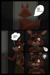 2:3 animatronic anthro black_border border canid canine comic confusion digital_media_(artwork) english_text five_nights_at_freddy's fox foxy_(fnaf) hi_res ichthys25 machine male mammal robot scottgames solo text