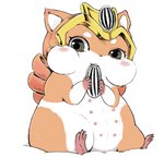 blush eating female feral food kemono multi_nipple nipples seed simple_background solo sunflower_seed white_background nosen cricetid hamster mammal rodent hi_res