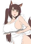 apron apron_only big_breasts blush bow_in_back breasts cleavage clothed clothing crossed_arms female huge_breasts mostly_nude simple_background solo string_hair_bow waist_bow white_background nao_(artist) animal_humanoid canid canid_humanoid canine canine_humanoid humanoid mammal mammal_humanoid absurd_res digital_media_(artwork) hi_res