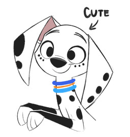 black_nose black_spots blue_jewelry blue_necklace female feral freckled_face freckles fur jewelry leg_markings long_ears markings necklace orange_jewelry orange_necklace pink_inner_ear smile socks_(marking) solo spots spotted_body spotted_fur toony white_body white_ears white_fur higglytownhero 101_dalmatian_street 101_dalmatians disney dolly_(101_dalmatians) canid canine canis dalmatian domestic_dog mammal
