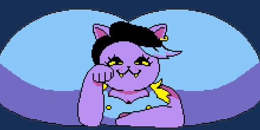 :3 anthro big_butt black_hair breasts butt butt_from_the_front cleavage clothed clothing ear_piercing ear_ring eyelashes fangs female front_view hair huge_butt huge_hips hyper hyper_butt hyper_hips lidded_eyes looking_at_viewer lying narrowed_eyes on_front overalls paw_pose piercing pose purple_body ring_piercing short_hair simple_background smile smirk solo teeth transparent_background wide_hips yellow_sclera dreamy_toots undertale undertale_(series) catty_cattenheimer domestic_cat felid feline felis mammal 2025 alpha_channel digital_media_(artwork) hi_res pixel_(artwork) unavailable_at_source