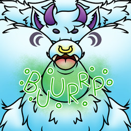anthro blob_face blobby facial_piercing fat_face fur horn looking_at_viewer male morbidly_obese nose_piercing nose_ring obese one_eye_closed overweight piercing ring_piercing solo wink winking_at_viewer drags149 mythology fake_curse dragon furred_dragon furred_scalie mythological_creature mythological_scalie scalie 1:1 low_res