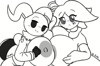 antennae_(anatomy) anthro areola arthropod_abdomen bedroom_eyes big_breasts bodily_fluids bow_ribbon breast_play breasts clothed clothing collaborative collaborative_sex collaborative_titfuck cum cum_on_penis cumshot curvy_figure duo_focus ejaculation female female_anthro first_person_view genital_fluids genitals group hand_on_breast happy heart_symbol huge_breasts jacket looking_at_viewer male male/female male_pov musical_note musical_symbol narrowed_eyes neck_tuft nipples non-mammal_breasts open_clothing open_jacket open_mouth open_topwear orgasm outercourse penile penis plant seductive sex smile symbol titfuck topwear trio tuft voluptuous voluptuous_anthro voluptuous_female wings woebeeme bug_fables moonsprout_games annabee_(woebeeme) fan_character yin_song arthropod bee elemental_creature elemental_humanoid flora_fauna honey_bee humanoid hymenopteran insect plant_humanoid 2023 2d_animation 3:2 animated digital_media_(artwork) hi_res monochrome no_sound short_playtime video