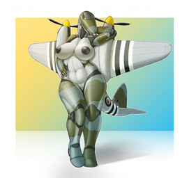 aircraft airplane anthro areola back_wings belly big_nipples breasts camo camo_body cockpit curvy_figure female fin genitals green_body machine metallic_body nipples not_furry nude nude_anthro nude_female propeller simple_background solo standing tail tail_fin thick_thighs vehicle voluptuous vulva wheel wheel_feet white_body wide_hips wings ndragon3 de_havilland_aircraft_company_limited de_havilland_mosquito aeromorph living_aircraft living_machine living_vehicle digital_media_(artwork) hi_res