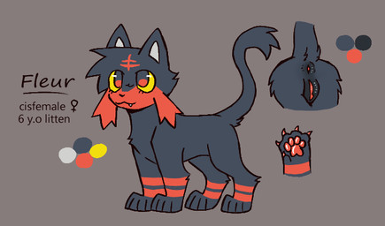 anus claws female feral fur genitals paws solo standing tail text vulva young vedacia nintendo pokemon fleur_(veevobyte) generation_7_pokemon litten pokemon_(species) colored digital_media_(artwork) english_text model_sheet