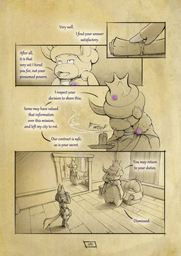 anthro biped blowing_out_candles candle chest_spike dialogue fur hand_spike inside light male open_mouth page_number pouch_(clothing) red_eyes scroll spikes spikes_(anatomy) sunlight tail text truescorn nintendo pokemon pokemon_mystery_dungeon spike_chunsoft asche_(truescorn) generation_2_pokemon generation_4_pokemon lucario pokemon_(species) slowking 2026 absurd_res comic english_text hi_res huge_filesize