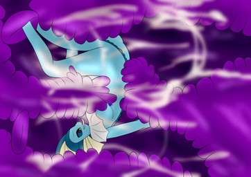 anthro duo female genitals human_prey internal pokemorph unbirthing vaginal vore vulva dragon1900 godzilla_(series) nintendo pokemon toho godzilla eeveelution generation_1_pokemon human mammal pokemon_(species) vaporeon hi_res