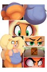 7-light-of-shadows-7 activision anthro bandicoot big_breasts blonde_hair breasts butt butt_expansion clothed clothing coco_bandicoot comic crash_bandicoot_(series) expansion female green_eyes hair hi_res mammal marsupial obese obese_anthro obese_female overweight overweight_anthro overweight_female ponytail solo thick_thighs weight_gain wide_hips