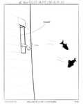 border clothing curse dialogue lighthouse screaming shirt silhouette simple_background solo text throwing throwing_object topwear white_background window sharkinthepark fish marine 2025 absurd_res black_and_white comic hi_res monochrome