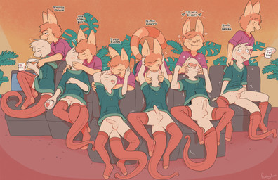 5_fingers anthro anthro_on_anthro anus balls becoming_erect biped bodily_fluids bottomless bottomless_anthro bottomless_male clothed clothed_anthro clothed_male clothing duo erection eyebrow_through_hair eyebrows fingers foreskin furgonomics genital_fluids genitals hair heart_symbol hoodie humanoid_genitalia humanoid_penis interspecies kissing legwear love male male/male male_anthro motion_lines pantsless pantsless_anthro pantsless_male penis plant precum pupils romantic romantic_couple saliva saliva_string shaking snout stockings tail tail_clothing tail_sock tail_warmer text time_lapse topwear translucent translucent_hair conditional_dnp funkybun finn_(funkybun) nick_(funkybun) felid feline lizard mammal reptile scalie serval english_description english_text hi_res multiple_scenes