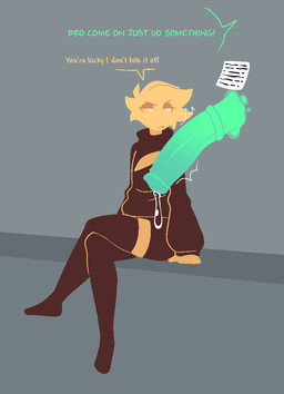 annoyed arm_support bent_legs big_penis bodily_fluids bottomwear clothed clothing crossed_legs detachable detachable_genitalia detachable_penis dialogue dripping duo femboy genital_fluids genitals green_penis leg_over_thigh legwear male medial_ring not_furry note offscreen_character penis precum precum_drip sitting solo_focus sweater text thigh_highs throbbing throbbing_penis topwear yellow_body yellow_skin conditional_dnp welwraith biro_(welwraith) inka_(welwraith) ghost humanoid spirit 2021 digital_media_(artwork) english_text hi_res brother_(lore) brother_and_sister_(lore) incest_(lore) incestuous_temptation_(lore) sibling_(lore) sister_(lore)