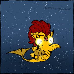 animal_genitalia animal_vulva eyes_closed female female_feral feral fin genitals glowing glowing_cheeks hair nipples open_mouth red_hair smile solo tail tail_fin teats underwater vulva water yellow_body young young_female young_feral cabeca_de_caju casca_de_laranja fluffy_pony aquatic fluffy_pony_(species) mammal seafluff 1:1 2026 digital_media_(artwork) hi_res