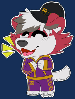 black_hair black_nose blush chibi clothing eyes_closed fangs fur hair happy hat headgear headwear male open_mouth pokemorph red_body red_fur simple_background teeth tongue transparent_background white_body white_fur white_hair wolfue nintendo pokemon generation_7_pokemon lycanroc midnight_lycanroc pokemon_(species) 2020 alpha_channel signature