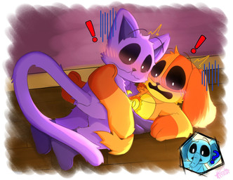 anthro being_watched blue_body blush caught_in_the_act duo_focus exclamation_point floor flustered fur fuzzy group jewelry legs_up looking_at_another lying male male/male moon necklace on_back on_ground on_top open_mouth orange_body orange_fur purple_body purple_fur question_mark shocked shy sun surprised trio walk-in wide_eyed yellow_body yellow_fur young kooovin mob_entertainment poppy_playtime smiling_critters bubba_bubbaphant catnap_(poppy_playtime) dogday_(poppy_playtime) canid canine canis critters_(poppy_playtime) domestic_cat domestic_dog elephant elephantid felid feline felis mammal proboscidean 2024