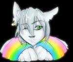 anthro femboy looking_at_viewer male simple_background smile solo transparent_background copperpumpkin rue_(characters) ruel_jadepaw felid mammal pantherine alpha_channel colorful_theme digital_media_(artwork)