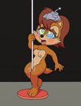 anthro blush breasts dancing female headgear hypnosis mind_control nipples nude orgasm pole pole_dancing solo danel sega sonic_the_hedgehog_(series) sally_acorn chipmunk ground_squirrel mammal rodent sciurid hi_res