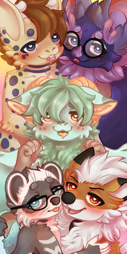 anthro antlers bodily_fluids drooling eyewear female fur glasses group heart_eyes heart_symbol horn male saliva tongue tongue_out blusagi mythology nintendo pokemon cooper_mordaut fricker heather_ophelia_proudfoot lily_fulbright lucas_mint arcanine arthropod bat bovid caprine domestic_ferret dragon furred_dragon furred_scalie generation_1_pokemon hybrid insect jackalope lagomorph lepidopteran mammal moth mustelid musteline mythological_creature mythological_scalie pokemon_(species) scalie sheep true_musteline weasel absurd_res hi_res