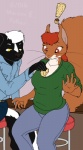 ! 2016 acorn anthro breasts brown_eyes cleavage clothed clothing cookie cybercorn_entropic duo ear_tuft eurasian_red_squirrel female food fur fur_tuft hair humor male mammal mephitid nut red_hair rodent sciurid skunk stool striped_skunk tree_squirrel tuft whiskers white_hair yellow_eyes

Rating: Safe
Score: 15
User: Clawstripe
Date: March 05, 2016