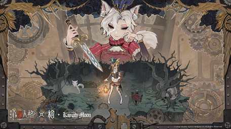 black_eyes boots bottomwear brown_tail button_(fastener) button_eyes clothed clothed_humanoid clothing colored_nails crown duo empty_eyes eyeshadow female female_humanoid flower footwear forest frilly_clothes front_view fully_clothed fully_clothed_humanoid gear hair hand_on_mouth hat headgear headwear holding_lantern holding_melee_weapon holding_object holding_sword holding_weapon lamp lantern legwear lipstick looking_at_another makeup melee_weapon nails orange_hair pants pattern_bottomwear pattern_clothing pattern_pants pink_clothing pink_eyeshadow pink_lipstick pink_nails pink_topwear plant propeller_hat raised_tail rose_(flower) sharp_nails shoes sign smile standing striped_bottomwear striped_clothing striped_pants stripes sword tail text thigh_boots thigh_highs topwear tree weapon white_clothing white_hair white_legwear white_rose white_tail white_thigh_boots white_thigh_highs worried unknown_artist identity_v anne_lester bloody_queen animal_humanoid cat_humanoid felid felid_humanoid feline feline_humanoid flying_squirrel_humanoid humanoid mammal mammal_humanoid rodent rodent_humanoid sciurid sciurid_humanoid 2023 chinese_text english_text hi_res official_art