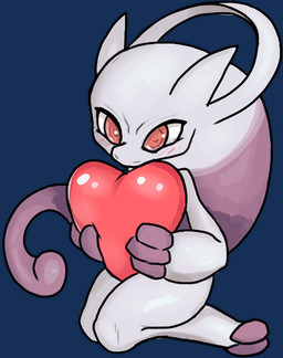 anthro blush female heart_reaction red_eyes simple_background solo tcg_(artist) nintendo pokemon generation_6_pokemon legendary_pokemon mammal mega_evolution mega_mewtwo mega_mewtwo_y pokemon_(species) alpha_channel digital_media_(artwork)